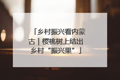 乡村振兴看内蒙古｜樱桃树上结出乡村“振兴果”