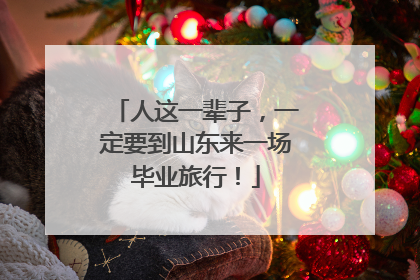 人这一辈子，一定要到山东来一场毕业旅行！
