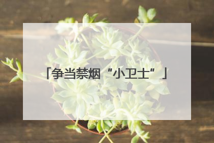 争当禁烟“小卫士”