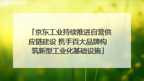 京东工业持续推进自营供应链建设 携手百大品牌构筑新型工业化基础设施