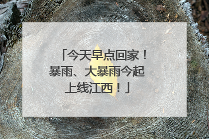 今天早点回家！暴雨、大暴雨今起上线江西！