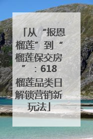 从“报恩榴莲”到“榴莲保交房”：618榴莲品类日解锁营销新玩法