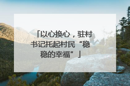 以心换心，驻村书记托起村民“稳稳的幸福”