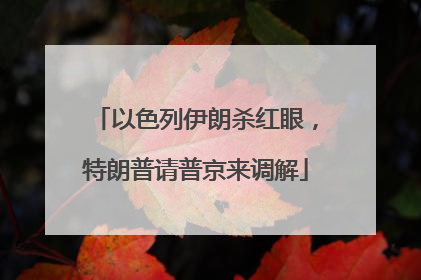 以色列伊朗杀红眼，特朗普请普京来调解