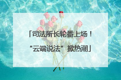 司法所长轮番上场！“云端说法”掀热潮