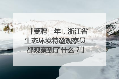 受聘一年，浙江省生态环境特邀观察员都观察到了什么？