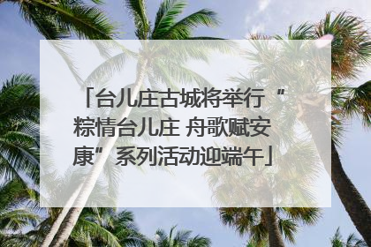台儿庄古城将举行“粽情台儿庄 舟歌赋安康”系列活动迎端午