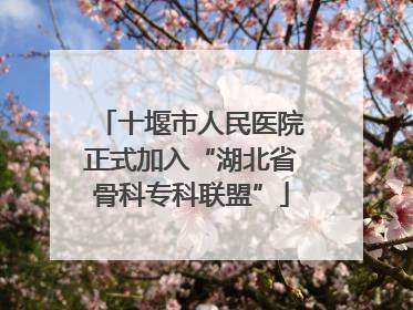 十堰市人民医院正式加入“湖北省骨科专科联盟”