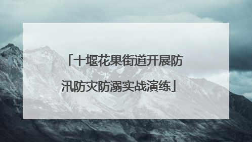 十堰花果街道开展防汛防灾防溺实战演练