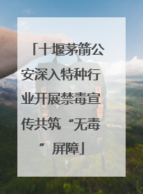 十堰茅箭公安深入特种行业开展禁毒宣传共筑“无毒”屏障