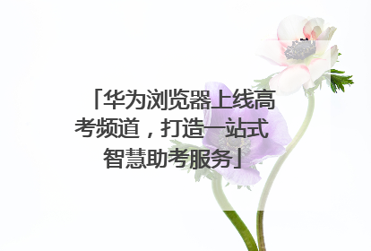 华为浏览器上线高考频道，打造一站式智慧助考服务