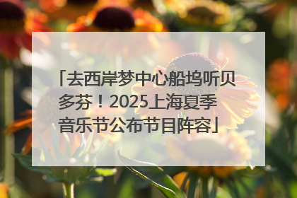 去西岸梦中心船坞听贝多芬！2025上海夏季音乐节公布节目阵容