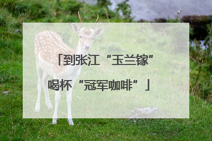 到张江“玉兰镓”喝杯“冠军咖啡”