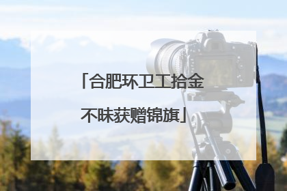 合肥环卫工拾金不昧获赠锦旗