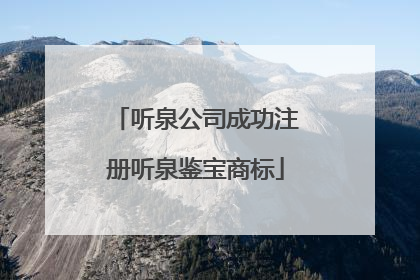 听泉公司成功注册听泉鉴宝商标