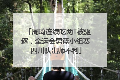 周琦连续吃两T被驱逐，全运会男篮小组赛四川队出师不利