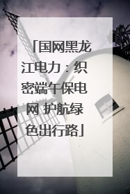 国网黑龙江电力：织密端午保电网 护航绿色出行路