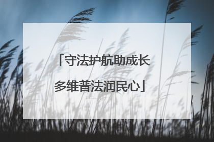 守法护航助成长 多维普法润民心