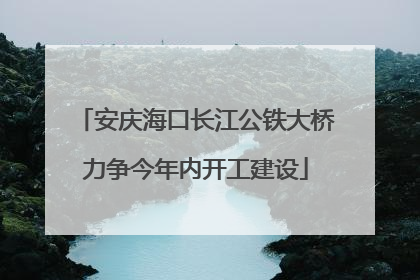 安庆海口长江公铁大桥力争今年内开工建设