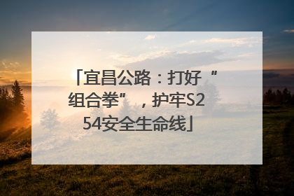 宜昌公路：打好“组合拳”，护牢S254安全生命线