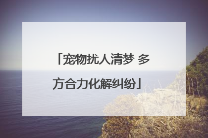 宠物扰人清梦 多方合力化解纠纷