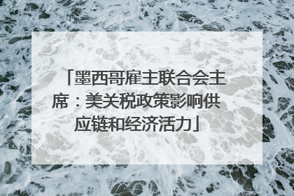 墨西哥雇主联合会主席：美关税政策影响供应链和经济活力