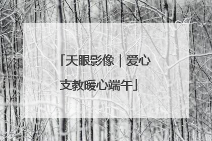 天眼影像｜爱心支教暖心端午
