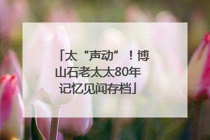 太“声动”！博山石老太太80年记忆见闻存档