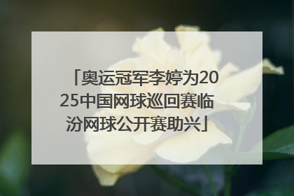 奥运冠军李婷为2025中国网球巡回赛临汾网球公开赛助兴