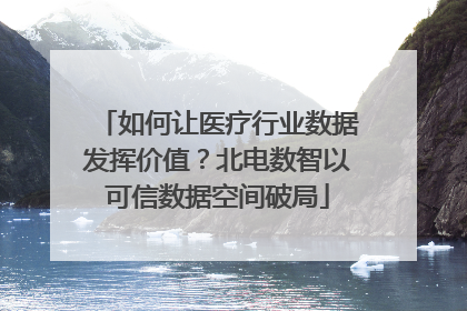 如何让医疗行业数据发挥价值？北电数智以可信数据空间破局
