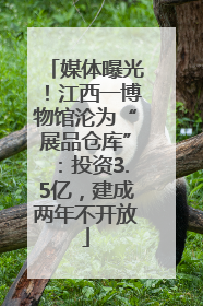 媒体曝光！江西一博物馆沦为“展品仓库”：投资3.5亿，建成两年不开放