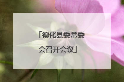 德化县委常委会召开会议