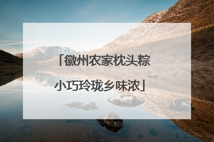 徽州农家枕头粽 小巧玲珑乡味浓