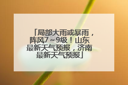 局部大雨或暴雨，阵风7～9级！山东最新天气预报，济南最新天气预报