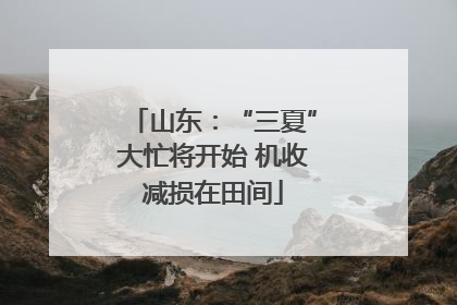 山东：“三夏”大忙将开始 机收减损在田间