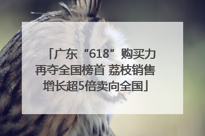 广东“618”购买力再夺全国榜首 荔枝销售增长超5倍卖向全国