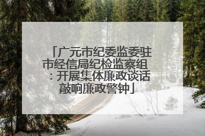 广元市纪委监委驻市经信局纪检监察组：开展集体廉政谈话 敲响廉政警钟