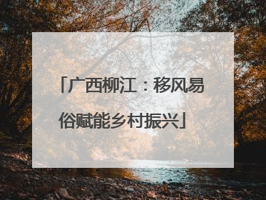 广西柳江：移风易俗赋能乡村振兴