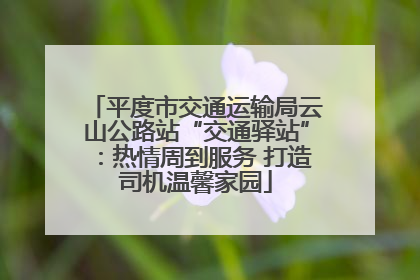 平度市交通运输局云山公路站“交通驿站”：热情周到服务 打造司机温馨家园