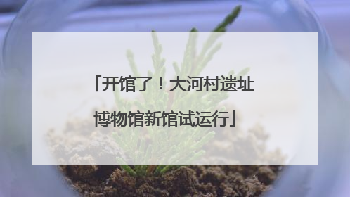 开馆了！大河村遗址博物馆新馆试运行