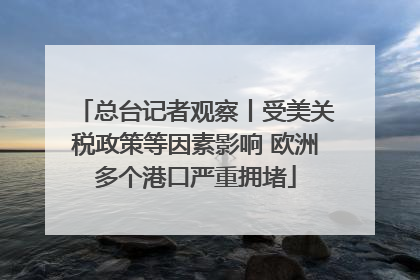 总台记者观察丨受美关税政策等因素影响 欧洲多个港口严重拥堵