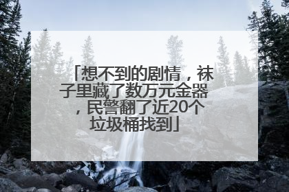 想不到的剧情，袜子里藏了数万元金器，民警翻了近20个垃圾桶找到