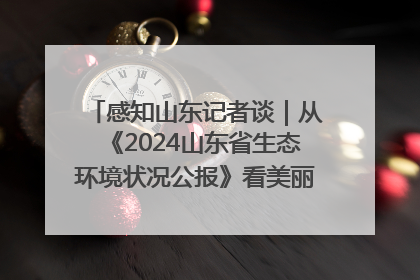 感知山东记者谈｜从《2024山东省生态环境状况公报》看美丽山东建设的“成绩单”与“任务书”