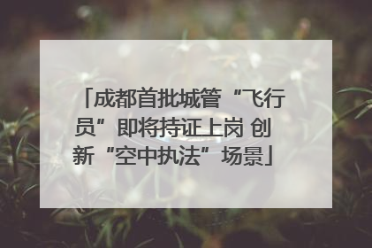 成都首批城管“飞行员”即将持证上岗 创新“空中执法”场景