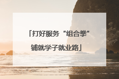 打好服务“组合拳” 铺就学子就业路