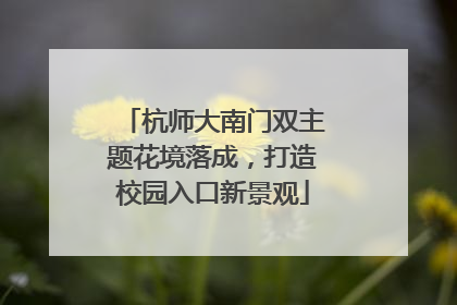 杭师大南门双主题花境落成，打造校园入口新景观