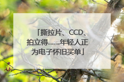 撕拉片、CCD、拍立得……年轻人正为电子怀旧买单