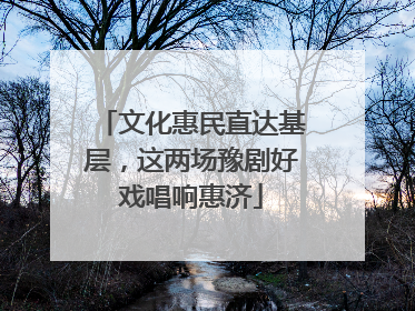 文化惠民直达基层，这两场豫剧好戏唱响惠济