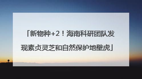 新物种+2！海南科研团队发现素贞灵芝和自然保护地壁虎
