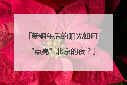 新疆午后的阳光如何“点亮”北京的夜？